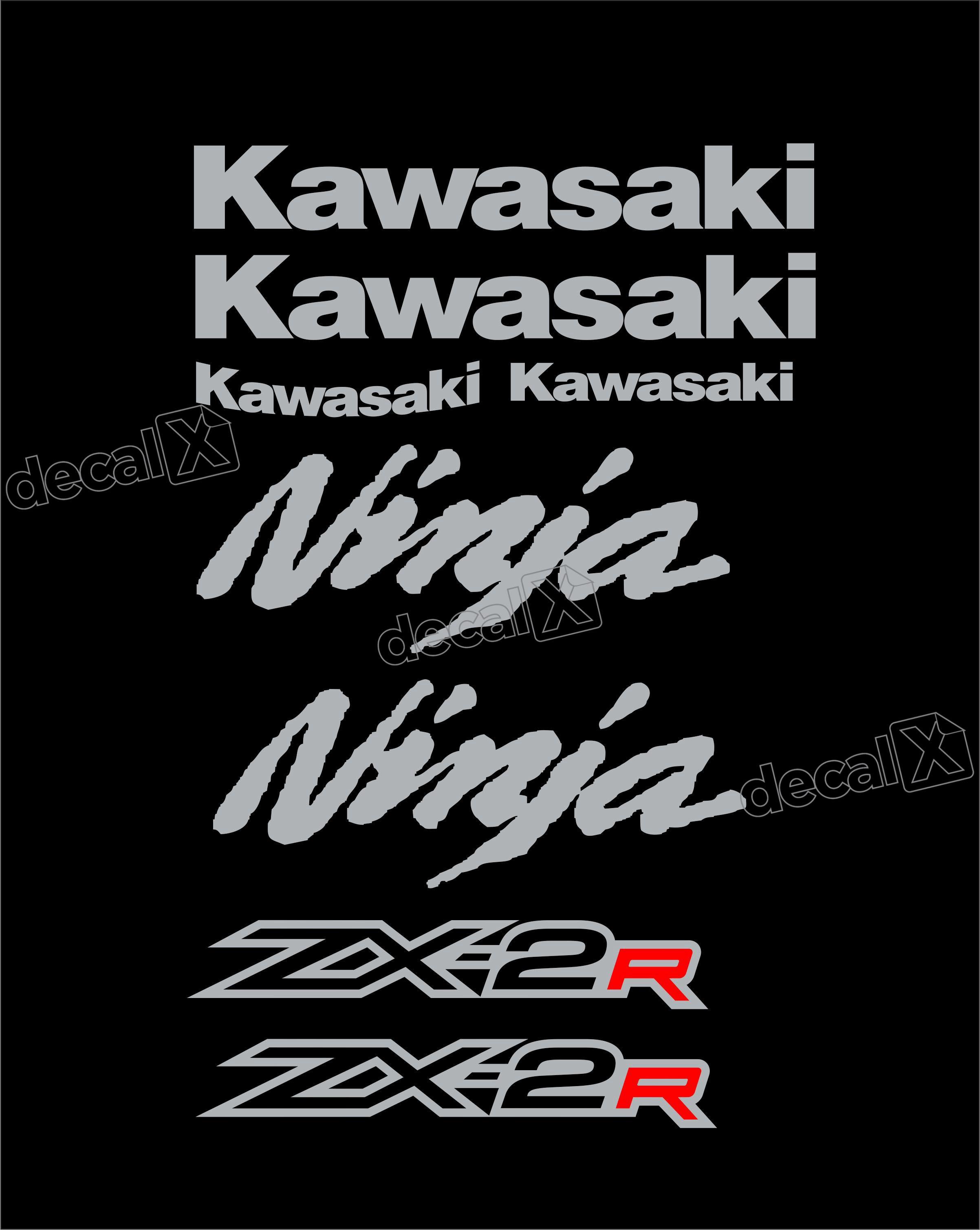 Jogo Faixa Emblema Adesivo Kawasaki Ninja R Ninja Zx R Adesivos Para Motos